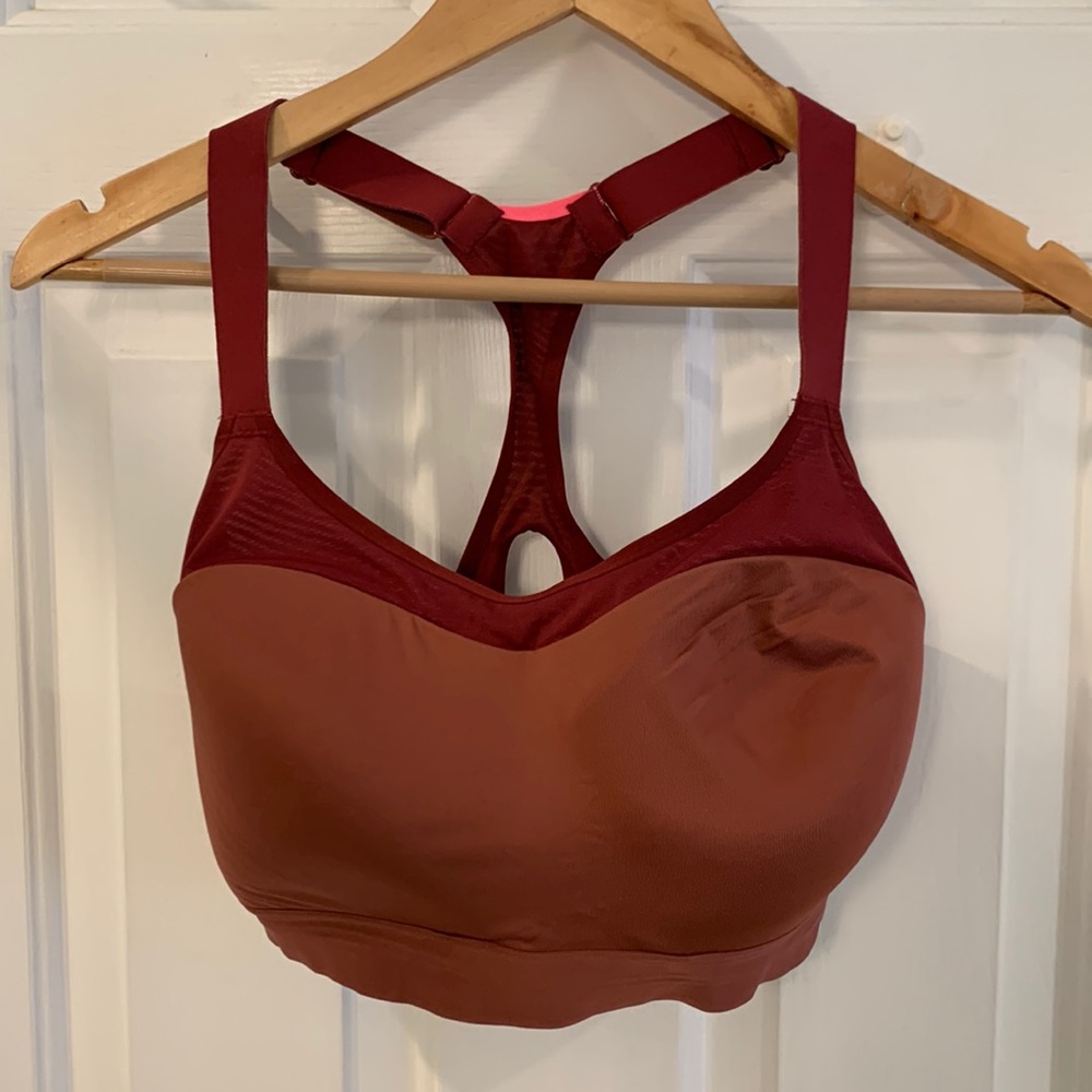 Brooks red sports bra 36 DD